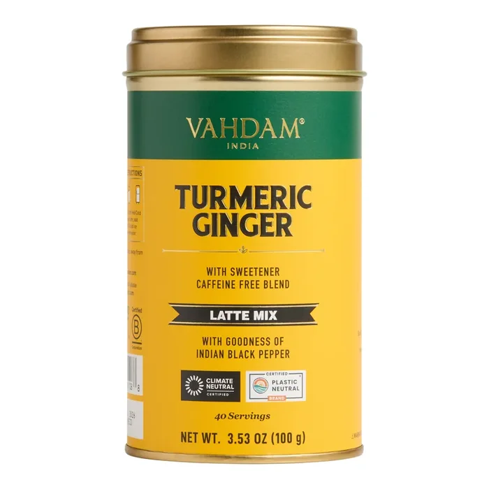 VAHDAM India Turmeric Ginger Latte Tea Mix Tin