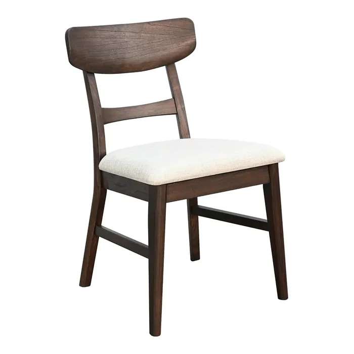 Val Wood Mid Century Upholstered Dining Chair 2 Piece Set