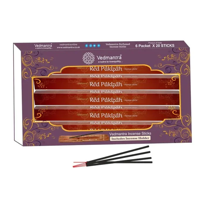 Vedmantra Red Pakizah Incense Sticks 6 Pack