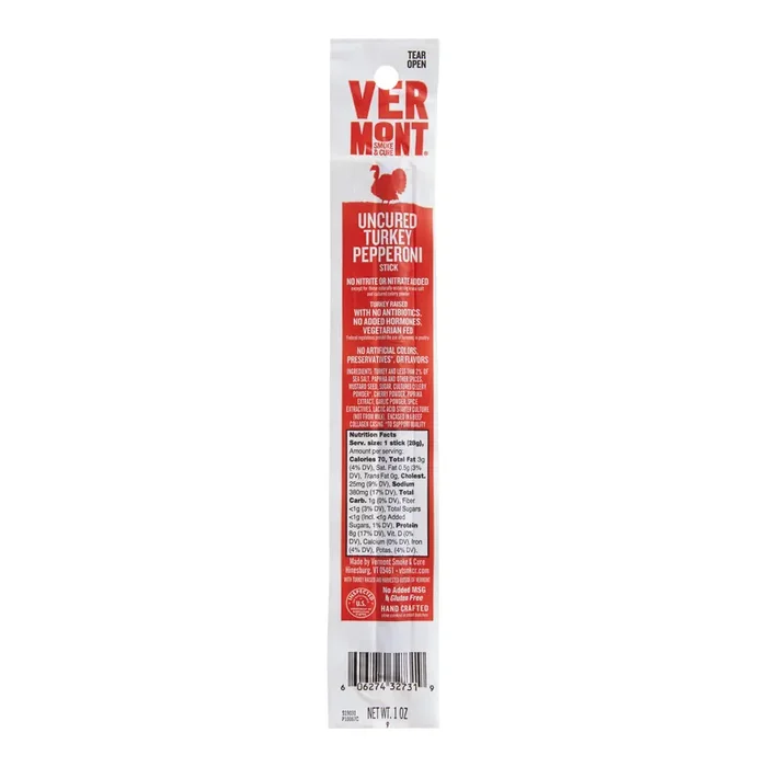 Vermont Uncured Turkey Pepperoni Stick