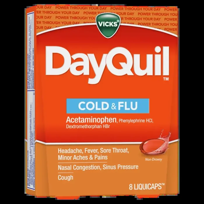 Vicks DQ Cold & Flu Non Drowsy Multi-symptom Daytime Relief 8 ct
