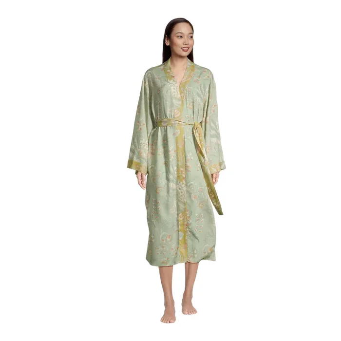 Victoria Pastel Green Floral Robe