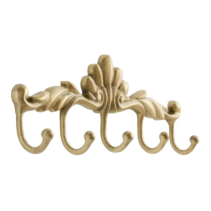 Vintage Gold Metal Filigree Wall Rack