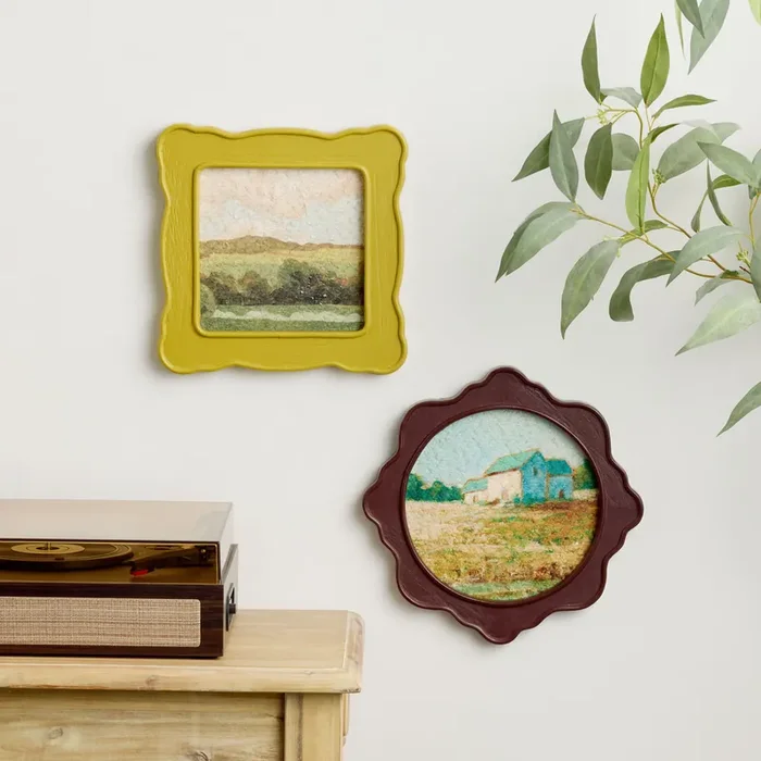 Vintage Landscape Tufted Textile Framed Wall Art Collection