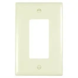 Wall Plate, Junior Jumbo, 1-Gang Decorator, Light Almond Nylon