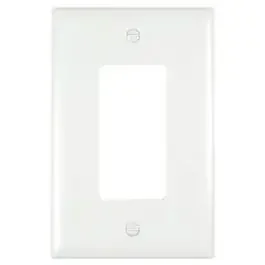Wall Plate, Junior Jumbo, 1-Gang Decorator, White Nylon