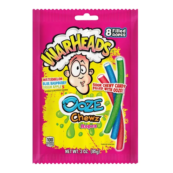 Warheads Ooze Chewz Ropes Sour Chewy Candy