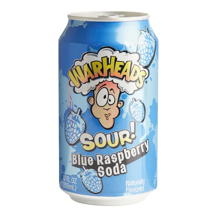Warheads Sour Blue Raspberry Soda