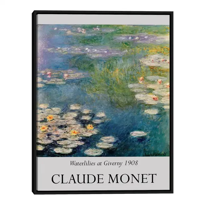 Waterlilies at Giverny 1908 by Claude Monet Canvas Wall Art