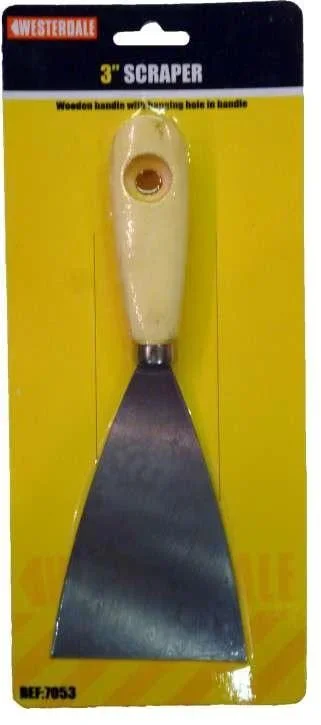 Westerdale Scrapper with Wooden Handle 3” Blister Pack