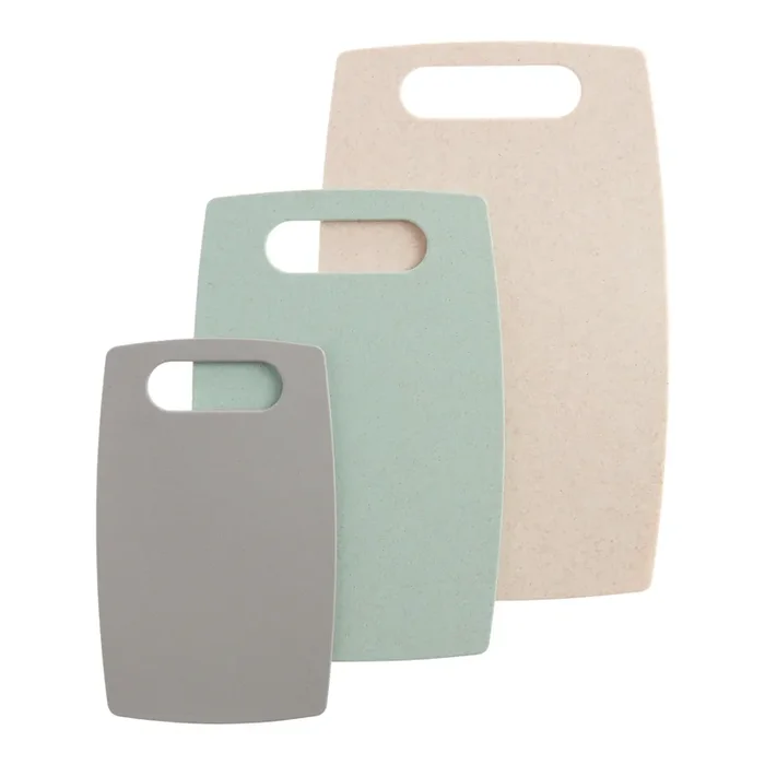 Wheat Straw 3 Piece Reversible Cutting Board Set