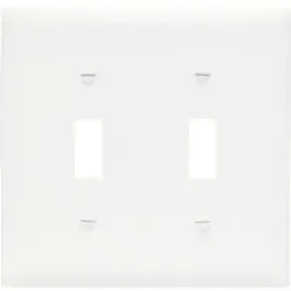White 2-Toggle Nylon Wall Plate