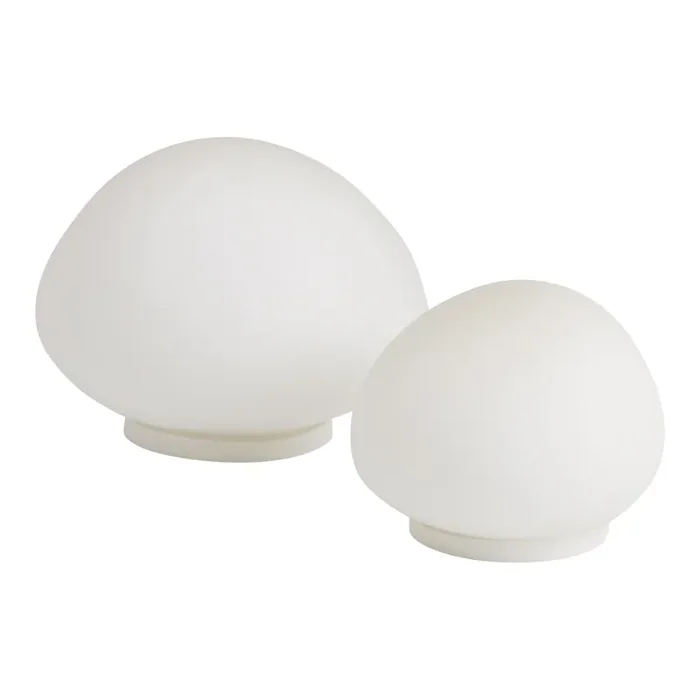 White Circle Pebble Battery Operated Pathway Light