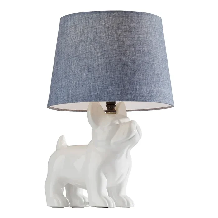 White French Bulldog Hank Accent Lamp