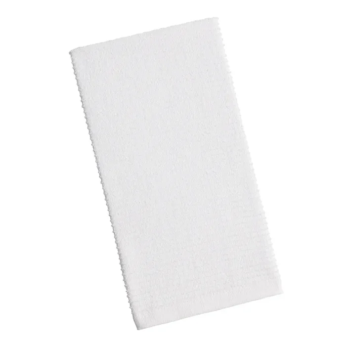 White Woven Cotton Kitchen Towels Set of 2