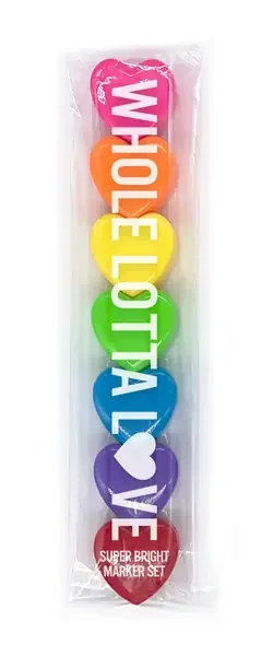 WHOLE LOTTA LOVE HEART MARKERS