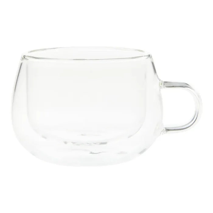 Wide Double Wall Borosilicate Glass Espresso Cup