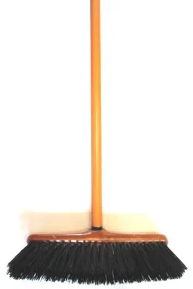 Wood Look Soft Broom with Handle