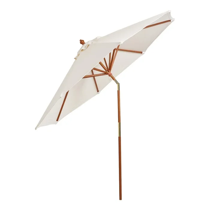 Wood Tilting 9 Foot Patio Umbrella Frame And Pole