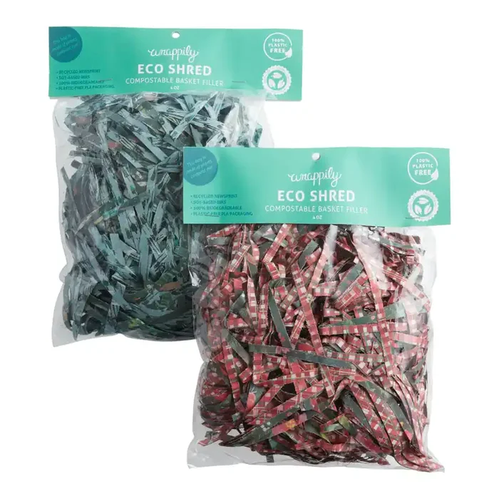 Wrappily Eco Shred Holiday Basket Filler Set of 2