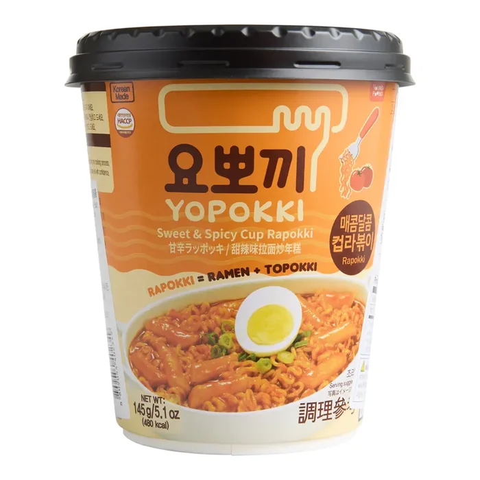 Yopokki Sweet and Spicy Rapokki Rice Cake and Noodle Cup