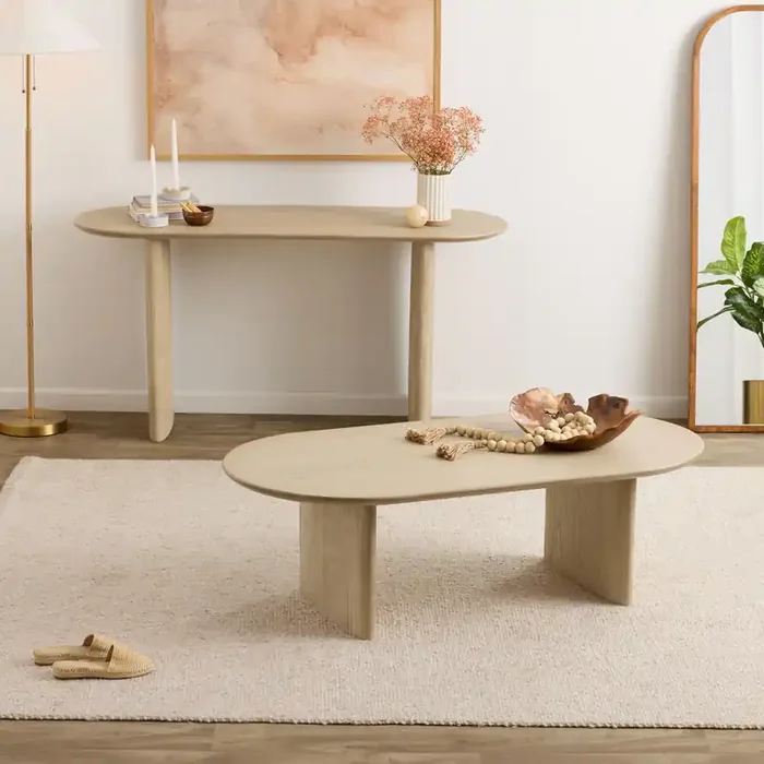 Zeke Natural Wood Table Collection