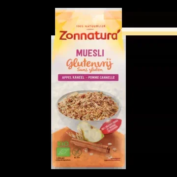 Zonnatura Gluten free cereals with apple and cinnamon